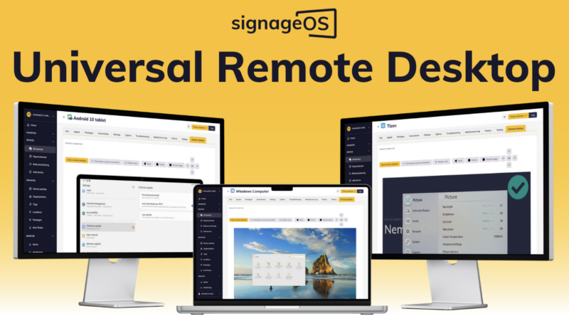 signageOS Launches Groundbreaking “Universal Remote Desktop” Solution